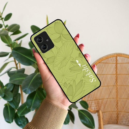 Customized luxury Mint Green leaves Glossy Metal Case Cover For Motorola - ShopOnCliQ