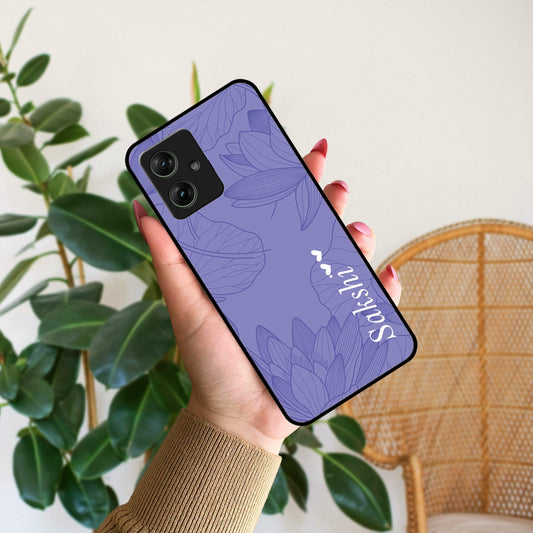 Customized luxury Purple leaves Glossy Metal Case Cover For Motorola - ShopOnCliQ