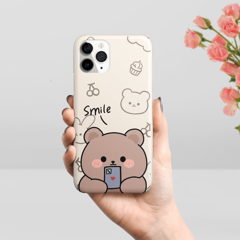 Cute Bear Slim Phone Case Cover For iPhone