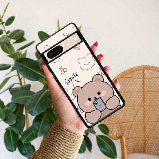Cute Bear Glossy Metal Case Cover For Google - ShopOnCliQ