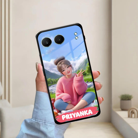 Cute Girl Glossy Metal Case Cover For OnePlus - ShopOnCliQ