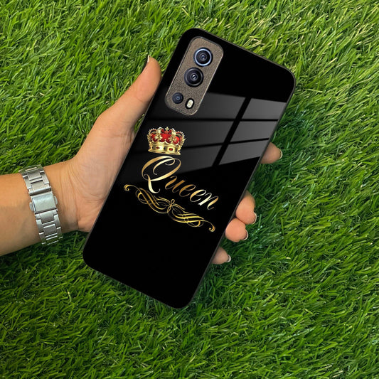 Cute Queen With Crown Glass Case For Vivo