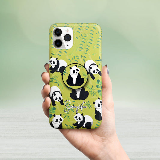Cute Wild Panda Hard Matte Phone Case Cover Green  For Redmi/Xiaomi
