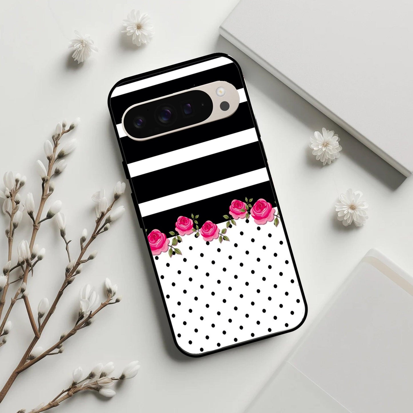 Elegant Rose Parad Glossy Metal Case Cover For Google