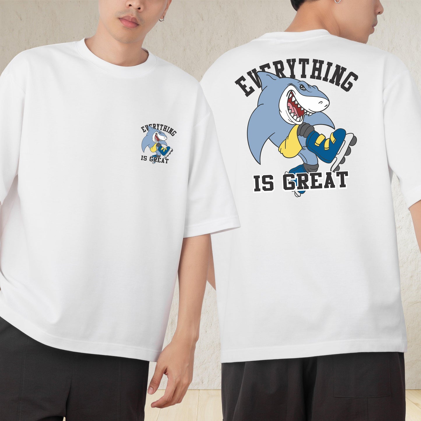 Everything is Great Men's Cotton Graphic Print Oversized T-Shirt - ShopOnCliQ