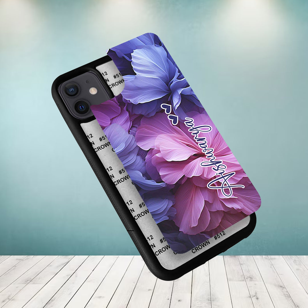 Perfect Customized Floral Glossy Metal Case Cover For Samsung