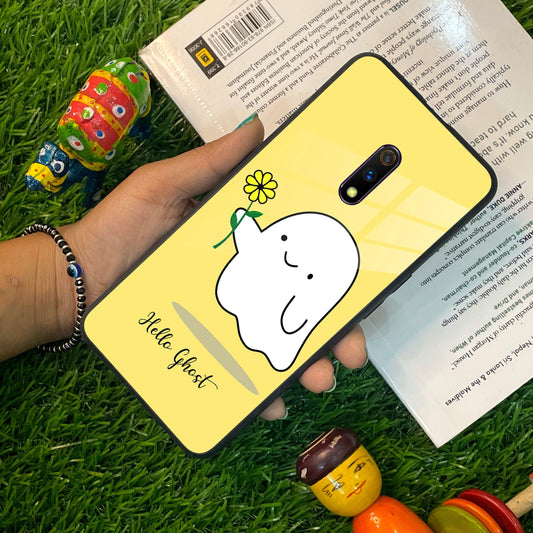 Ghost With Flower Glass Case Cover For Realme/Narzo