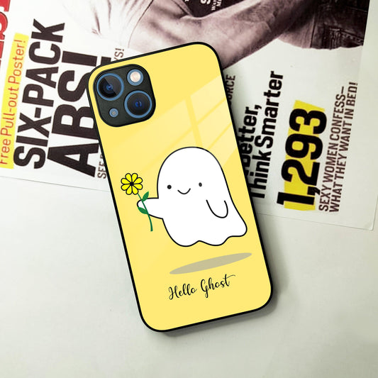 Ghost With Flower Glass Case Cover For iPhone - ShopOnCliQ