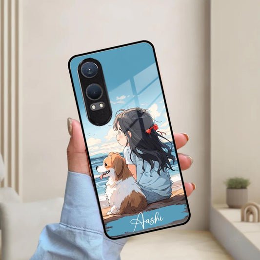 Girl With Dog Glossy Metal Case Cover For OnePlus - ShopOnCliQ