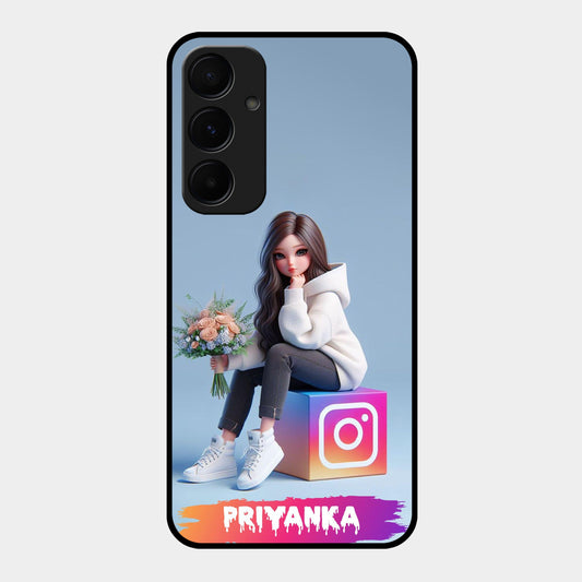 Girl With Flower Glossy Metal Case Cover For Motorola - ShopOnCliQ