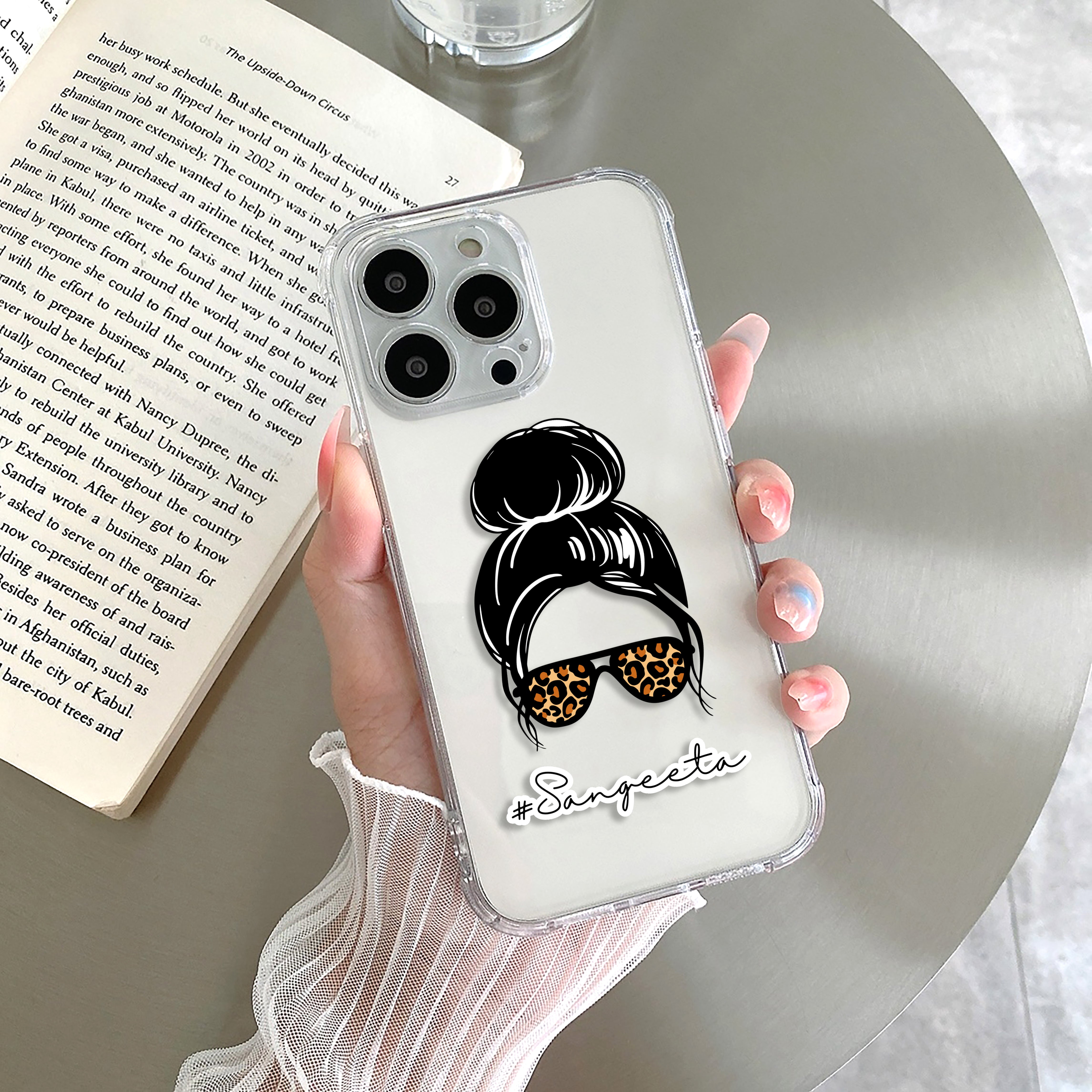 Girl With Goggles Customize Transparent Silicon Case For IPhone