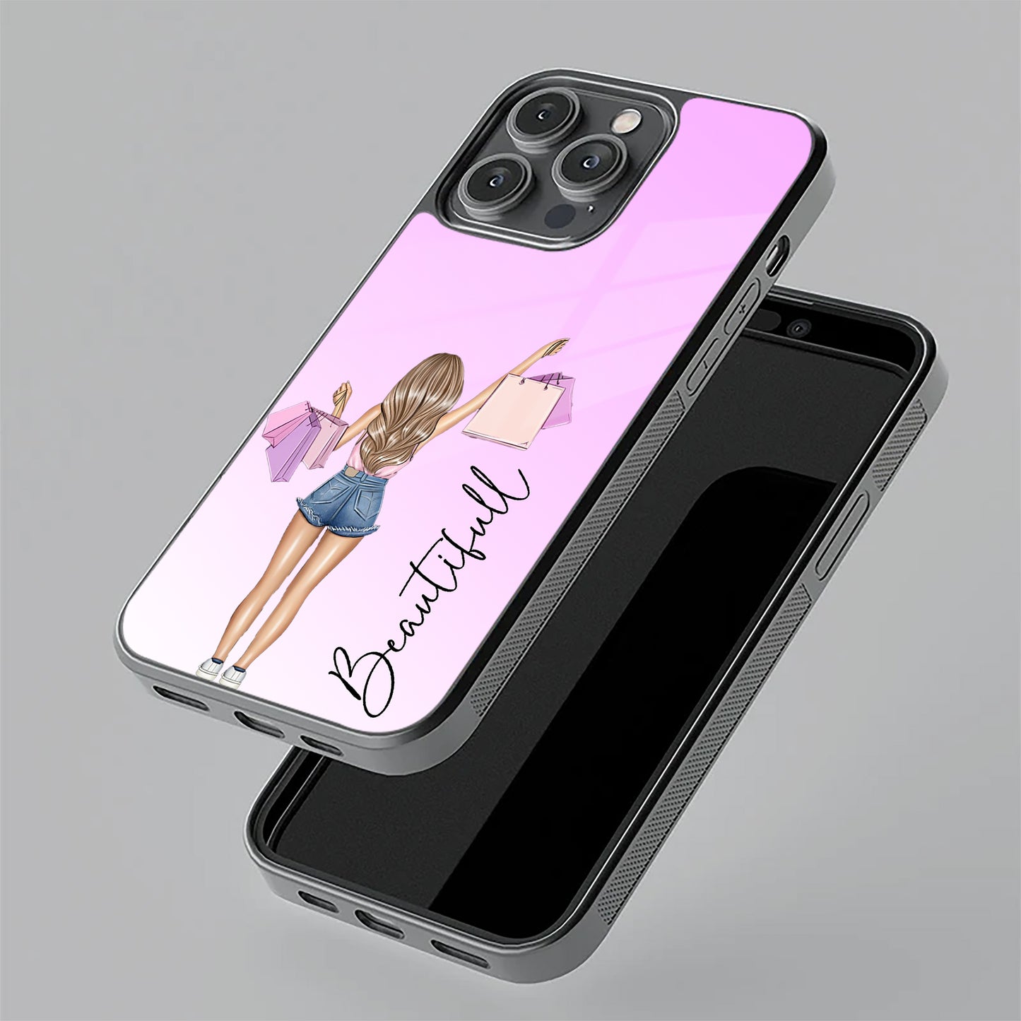 Girl With Bag Glass Case Cover For OnePlus