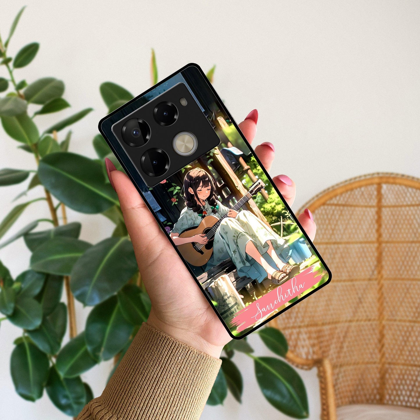 Guitar Girl Glossy Metal Case Cover For Infinix - ShopOnCliQ