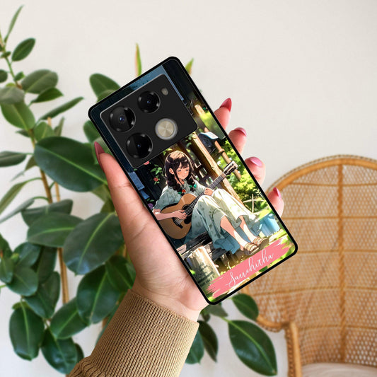 Guitar Girl Glossy Metal Case Cover For Infinix - ShopOnCliQ