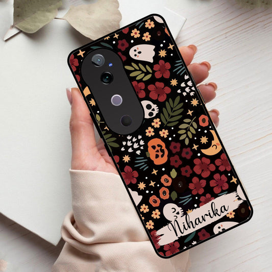 Hellowean Customize Glass Case Cover For Vivo