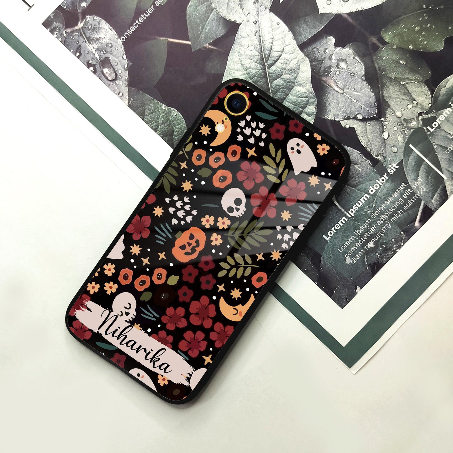 Hellowean Customize Glass Case Cover For iPhone
