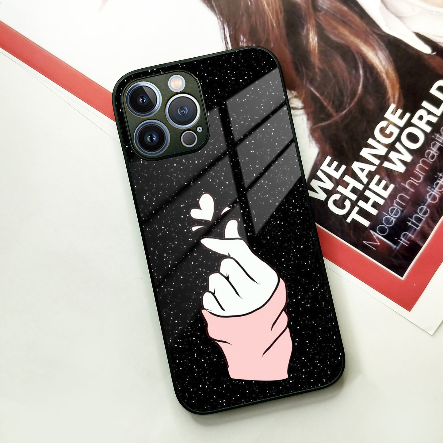 Kpop Love Glass Phone Case And Cover For iPhone