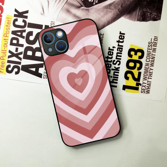 Latte Love Patter Glass Case Cover - Brown For iPhone - ShopOnCliQ