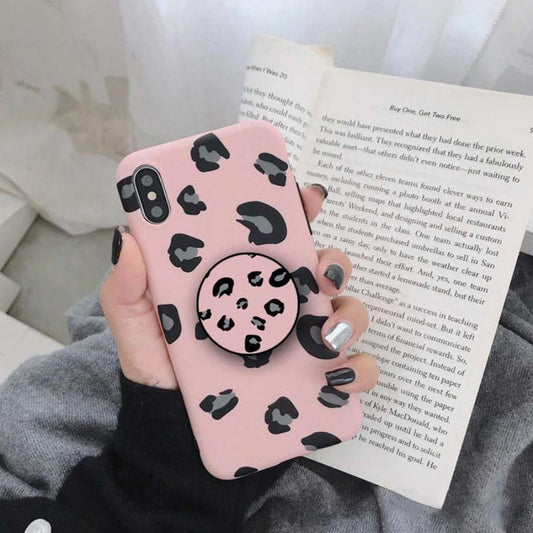 Leopard Design Slim Phone Case Cover Color Pink For Vivo