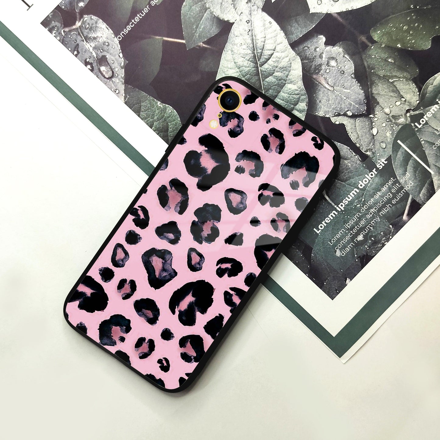 Leopard Glass Phone Case Cover For iPhone