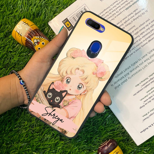Lovely Sailor Moon Customize Glass Case Cover For Oppo