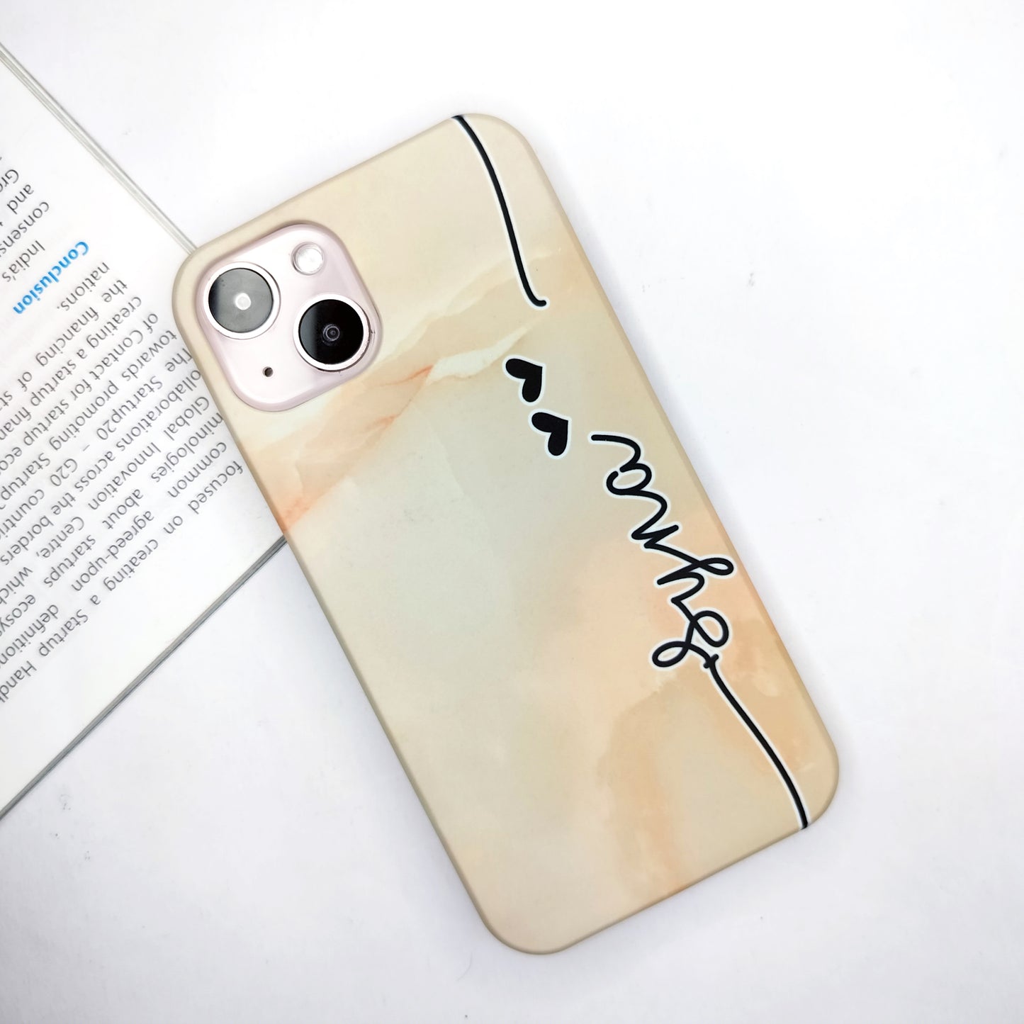 Marble Print Slim Matte Phone Case Cover
