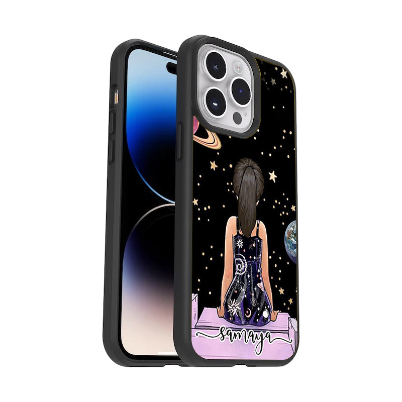 Girl In Universe Customised Glossy Metal Case Cover For iPhone