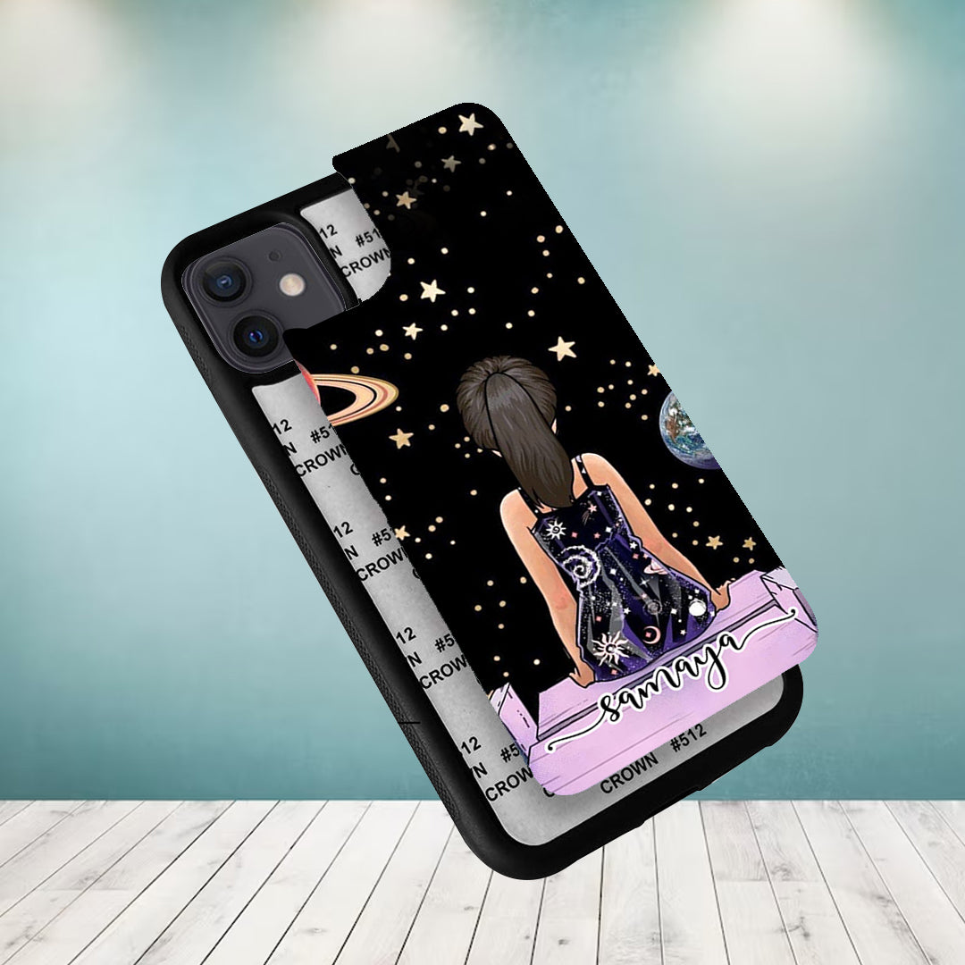 Girl In Universe Customised Glossy Metal Case Cover For iPhone