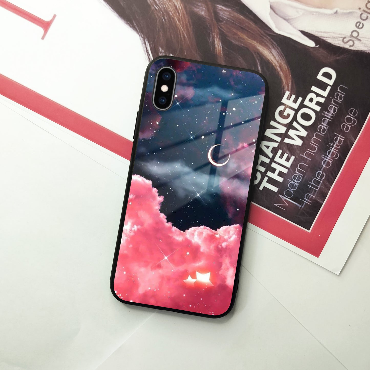 Aesthetic Cloud Glass Case Cover For iPhone