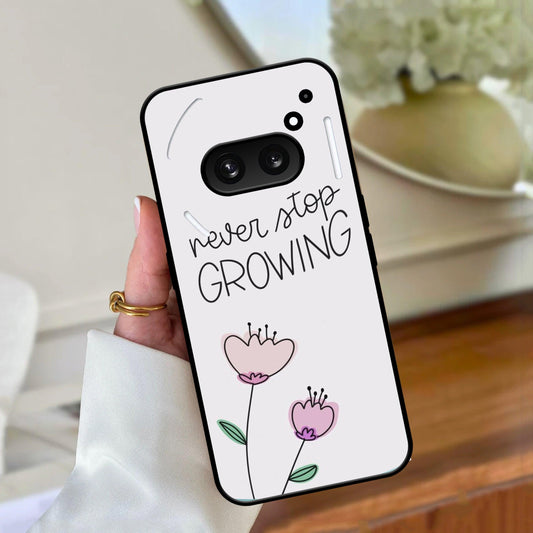 Never Stop Growing Glossy Metal Case Cover For Nothing - ShopOnCliQ