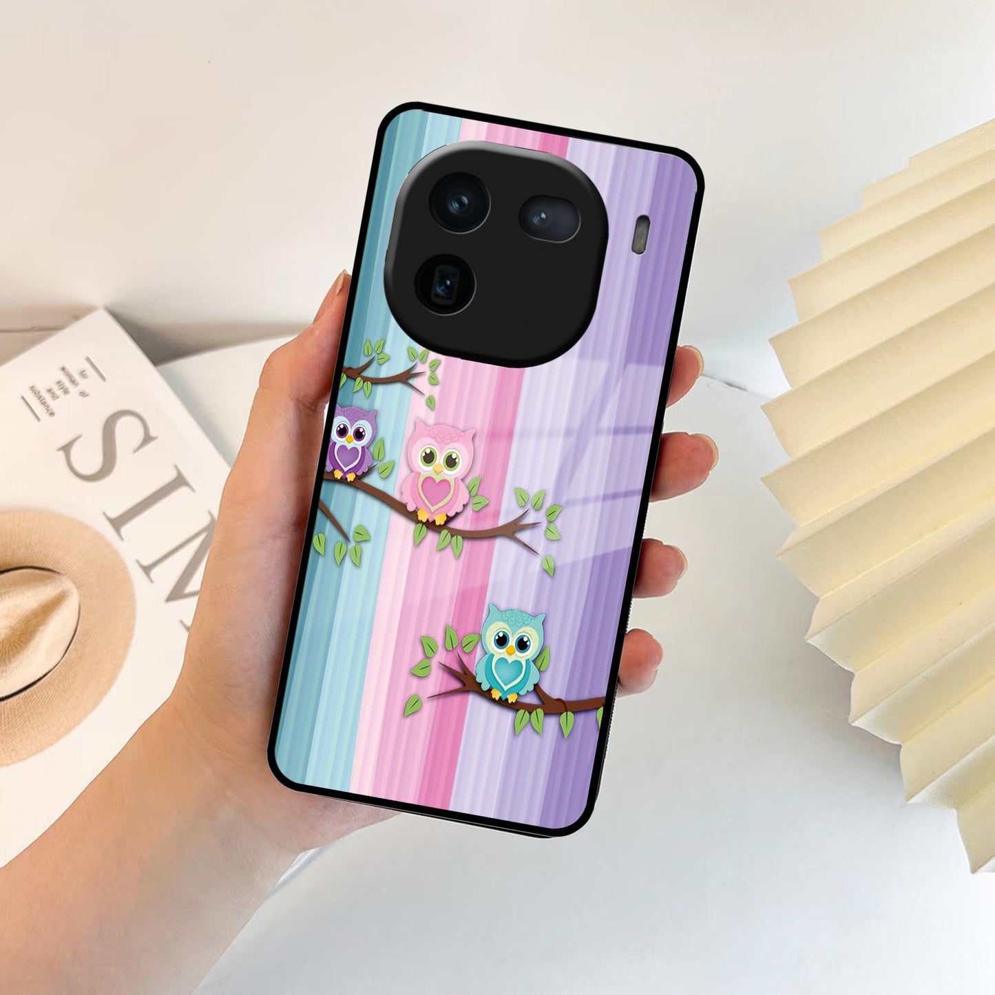 Owl Glossy Metal Case Cover For Vivo - ShopOnCliQ