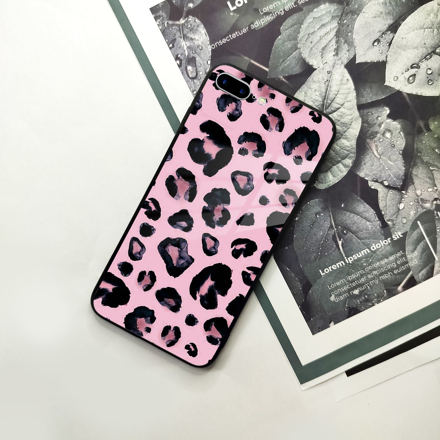 Leopard Glass Phone Case Cover For iPhone