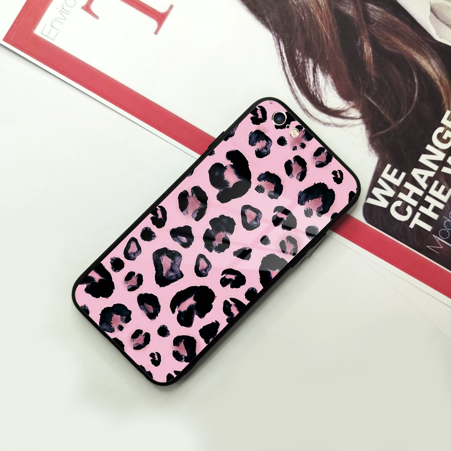 Leopard Glass Phone Case Cover For iPhone