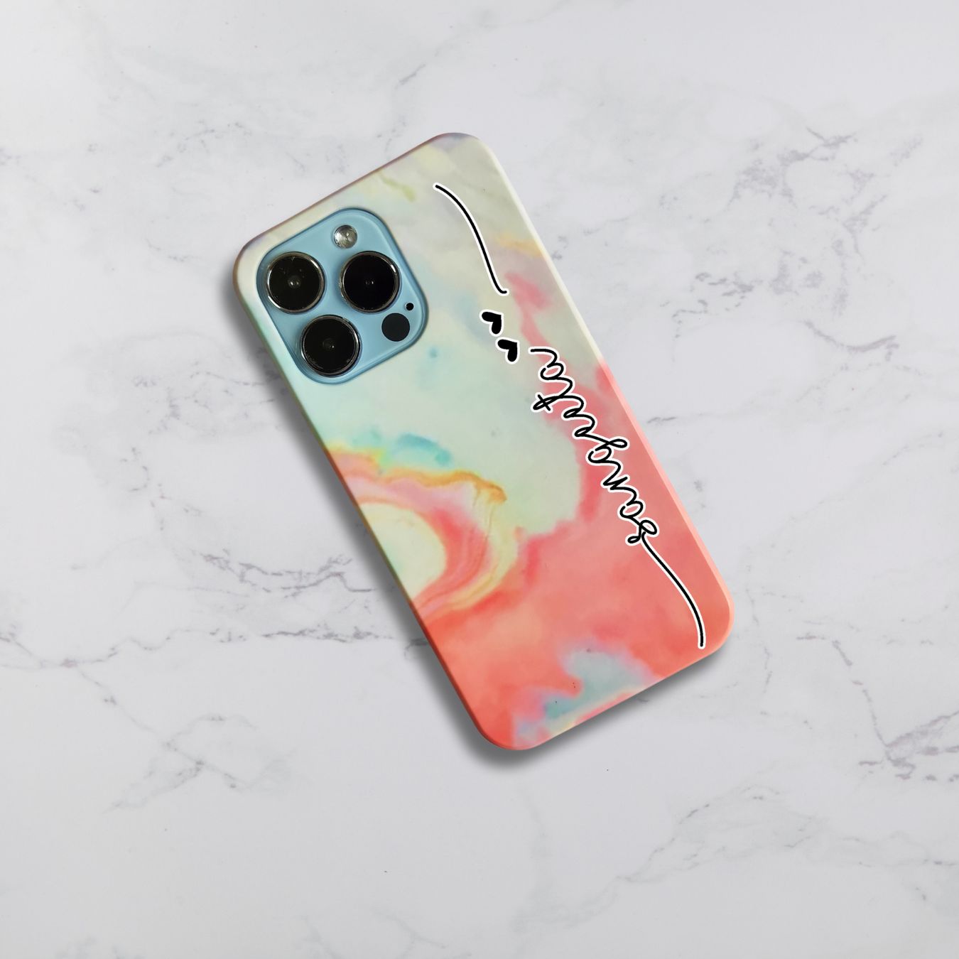 Customized Name Rainbow Design Phone Case Cover Rainbow For iPhone