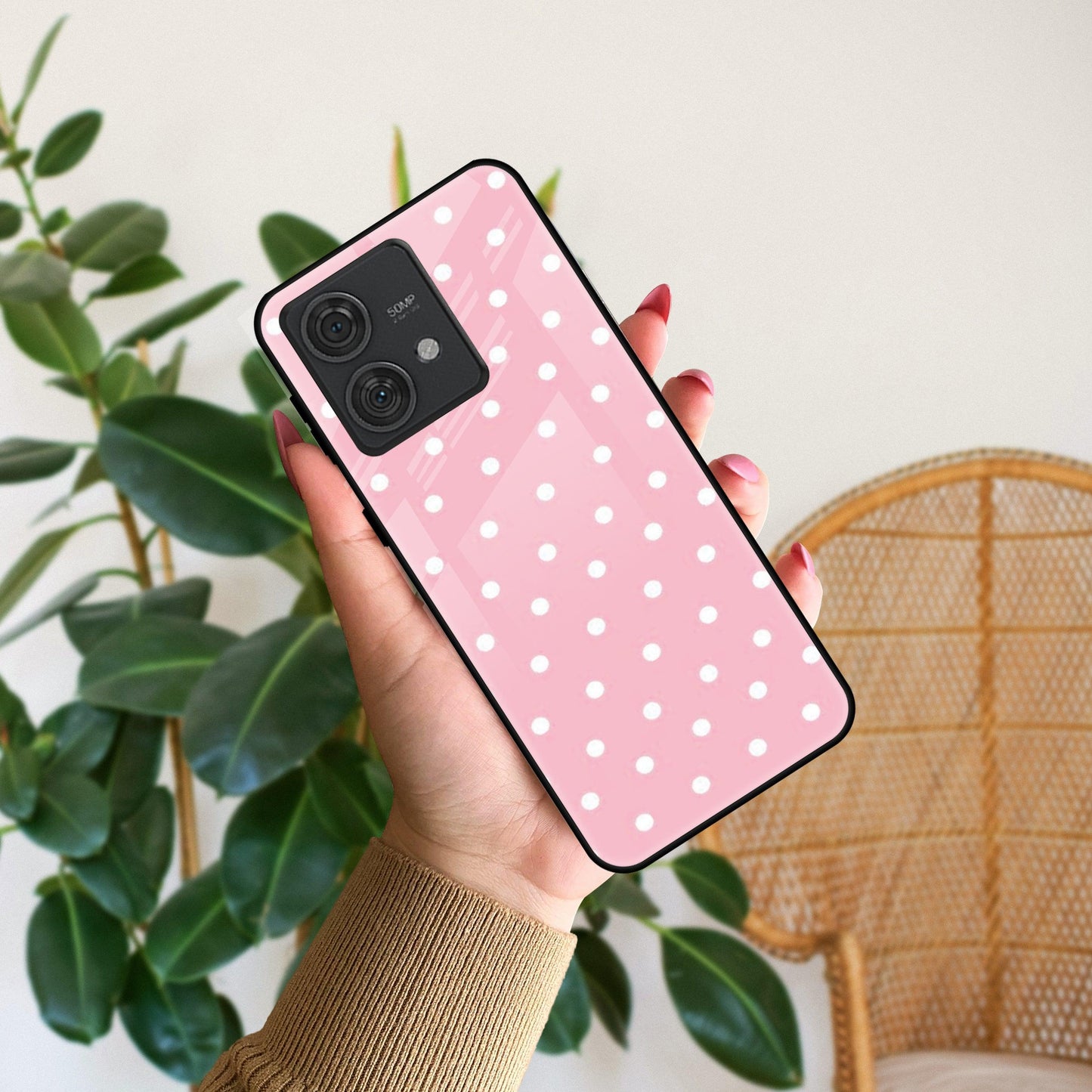 Pollaka Dot Glossy Metal Case Cover For Motorola