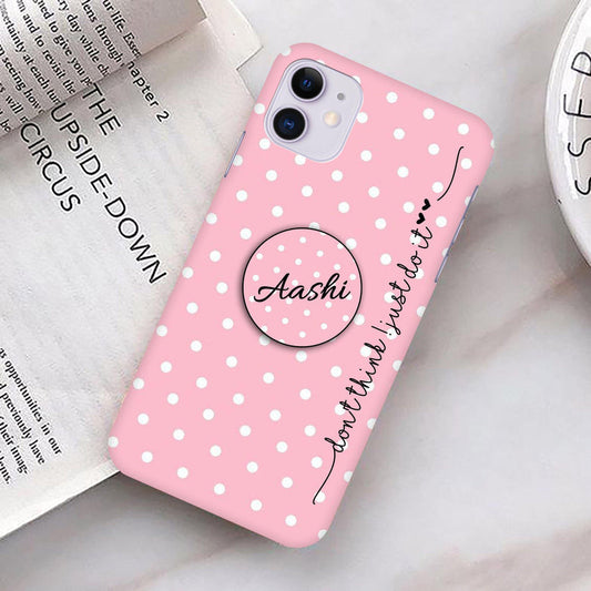 Pollaka Dot Design Slim Phone Case CoverColor Pink For Oppo