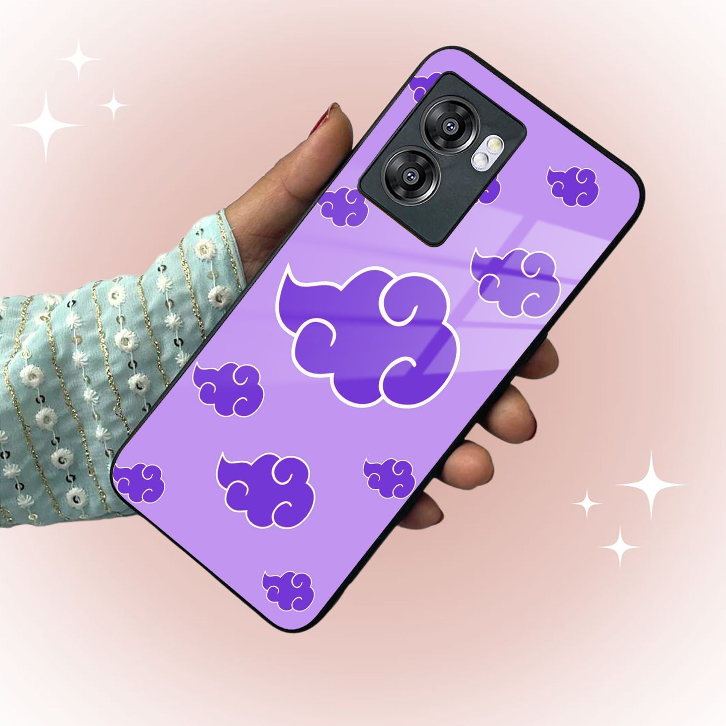 Purple Cloud Mobile Glass Phone Case Cover For Realme/Narzo