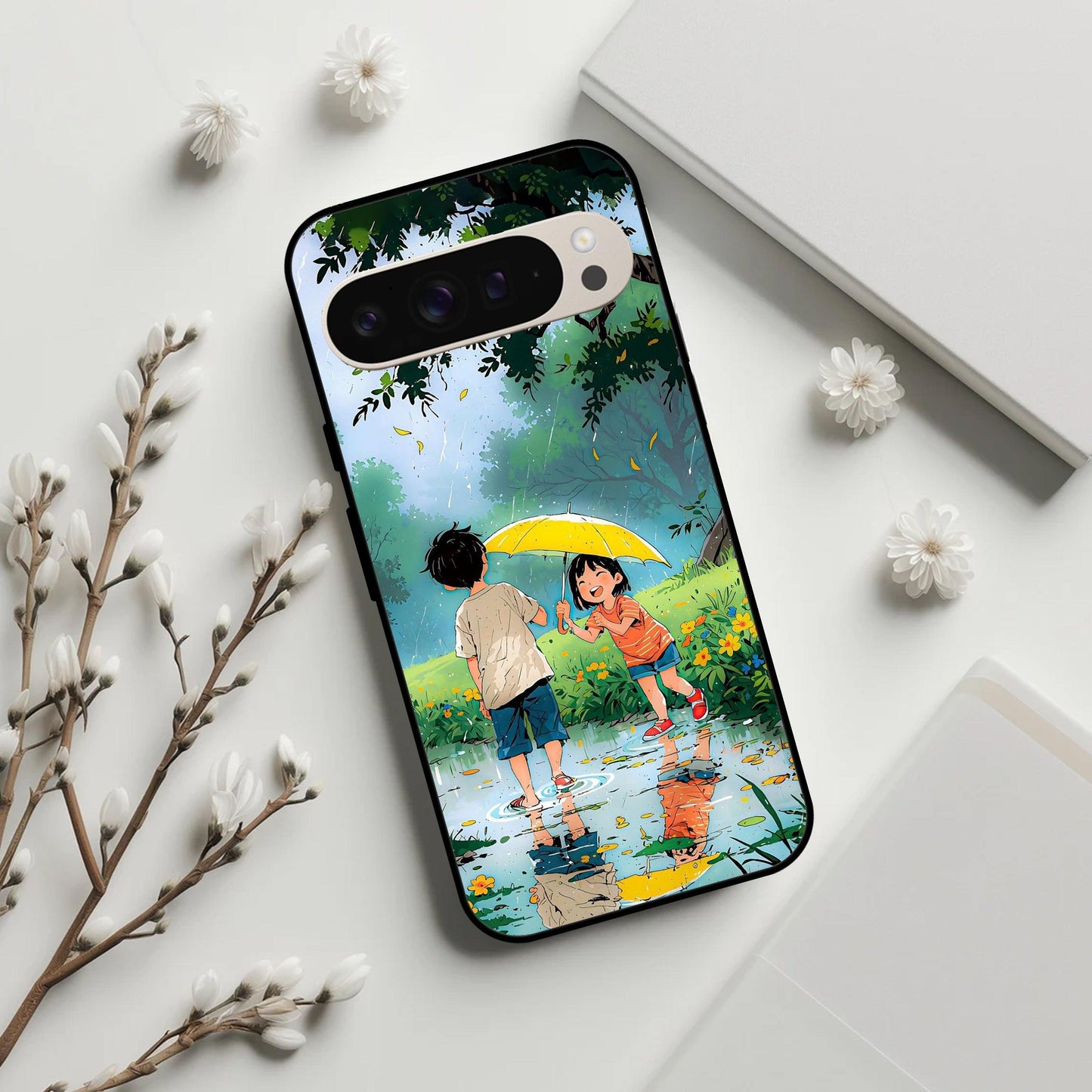 Raindrop Moments Glossy Metal Case Cover For Google