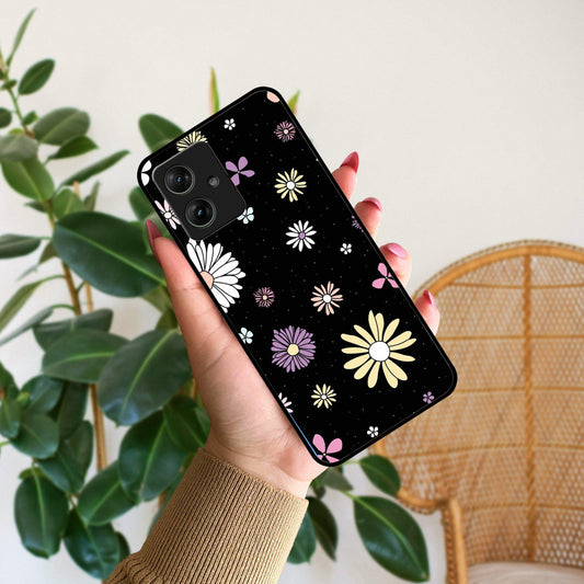 Seamless Floral Glossy Metal Case Cover For Motorola - ShopOnCliQ