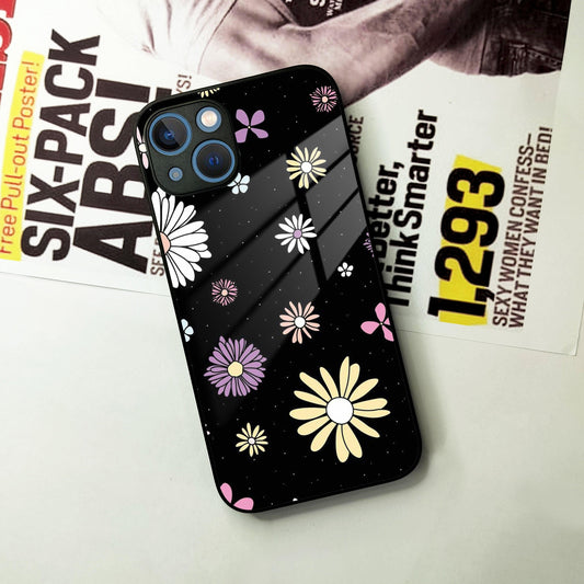 Seamless Floral Print Glass Case Cover For iPhone - ShopOnCliQ