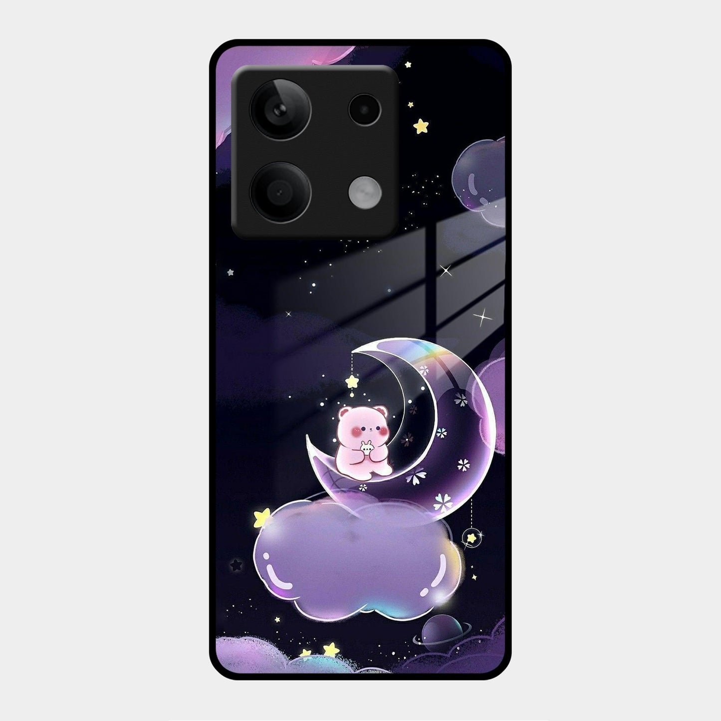 Sky Panda Design Glass Phone Case Cover For POCO