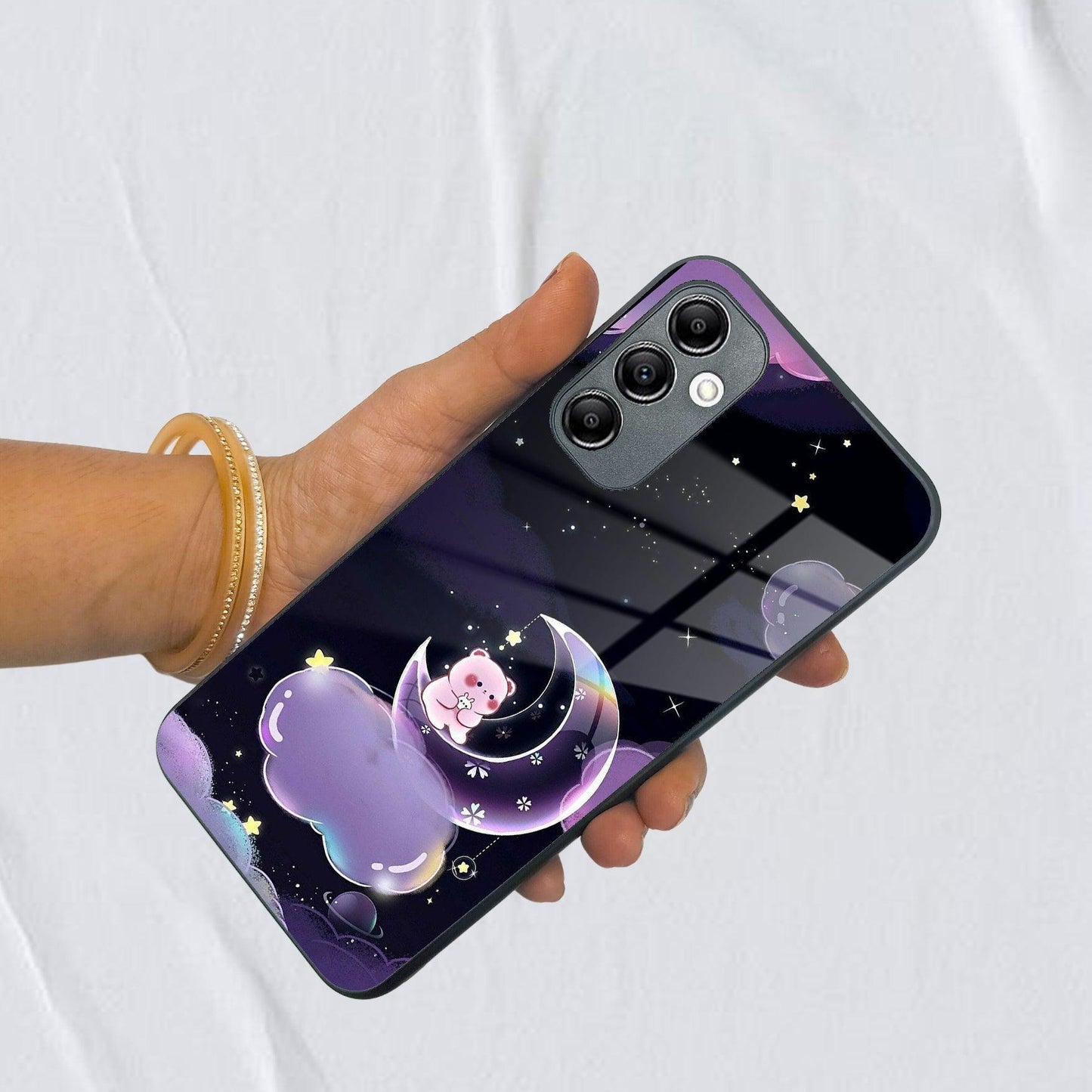 Sky Panda Design Glass Phone Case Cover For Samsung - ShopOnCliQ