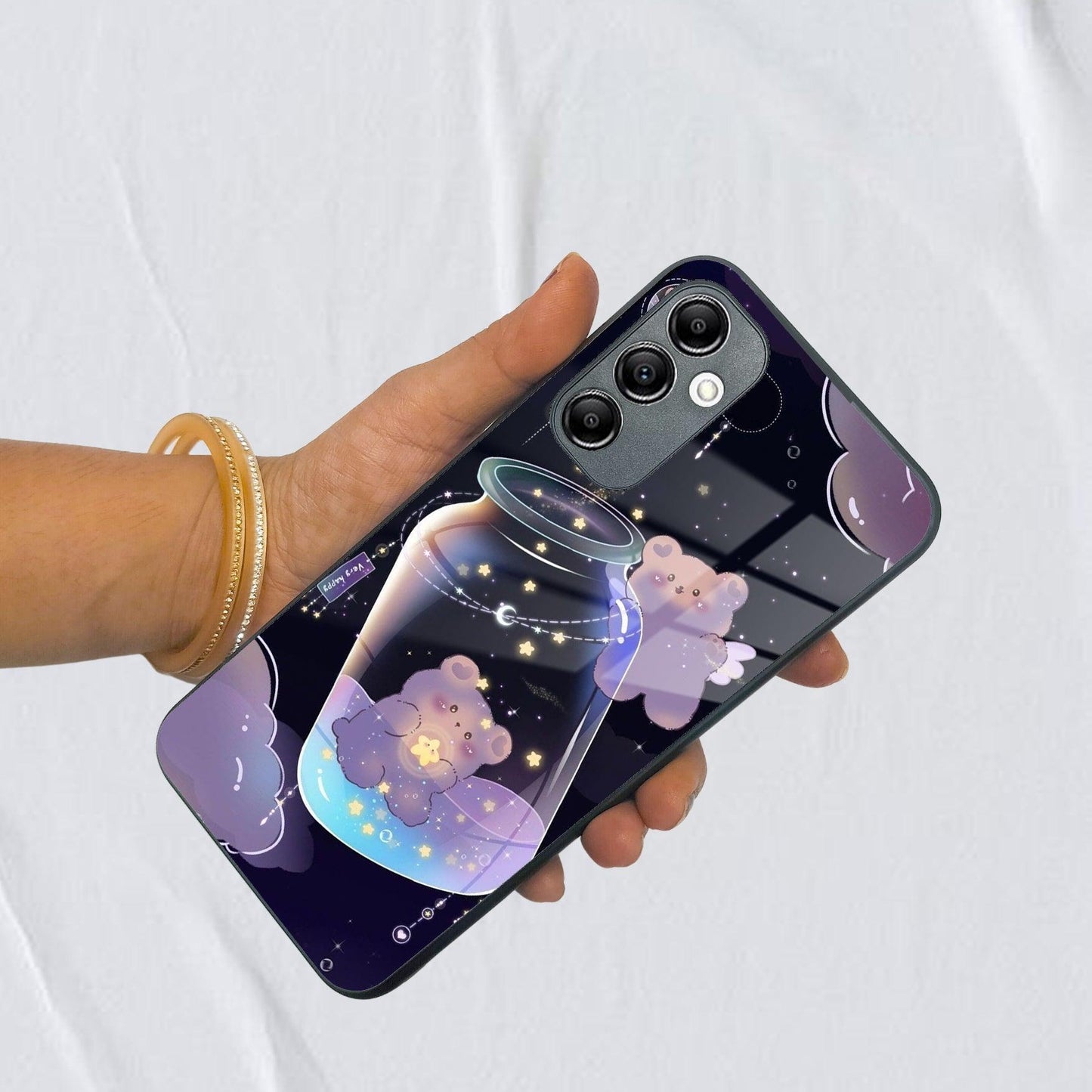 Sky Panda Design Glass Phone Case Cover V2 For Samsung