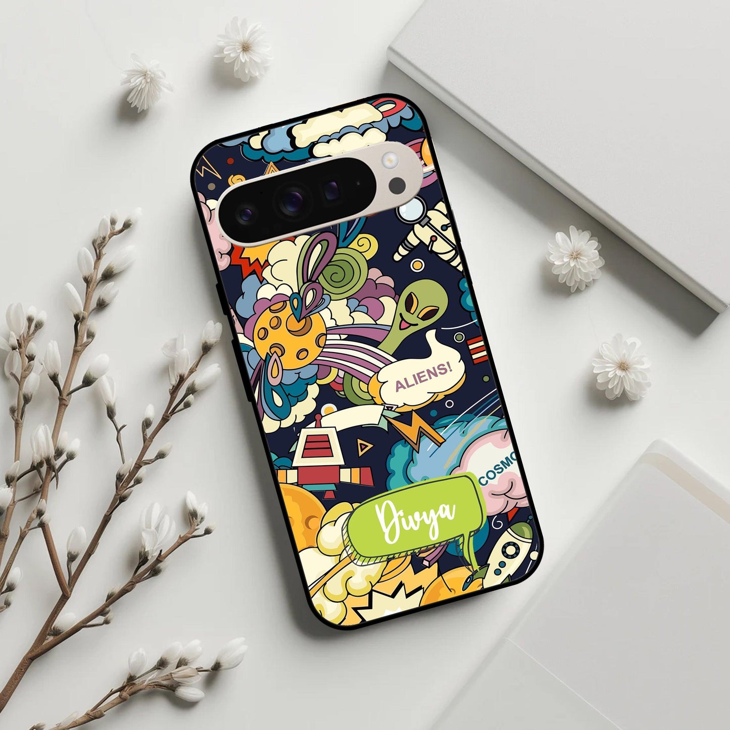 Space Glossy Metal Case Cover For Google