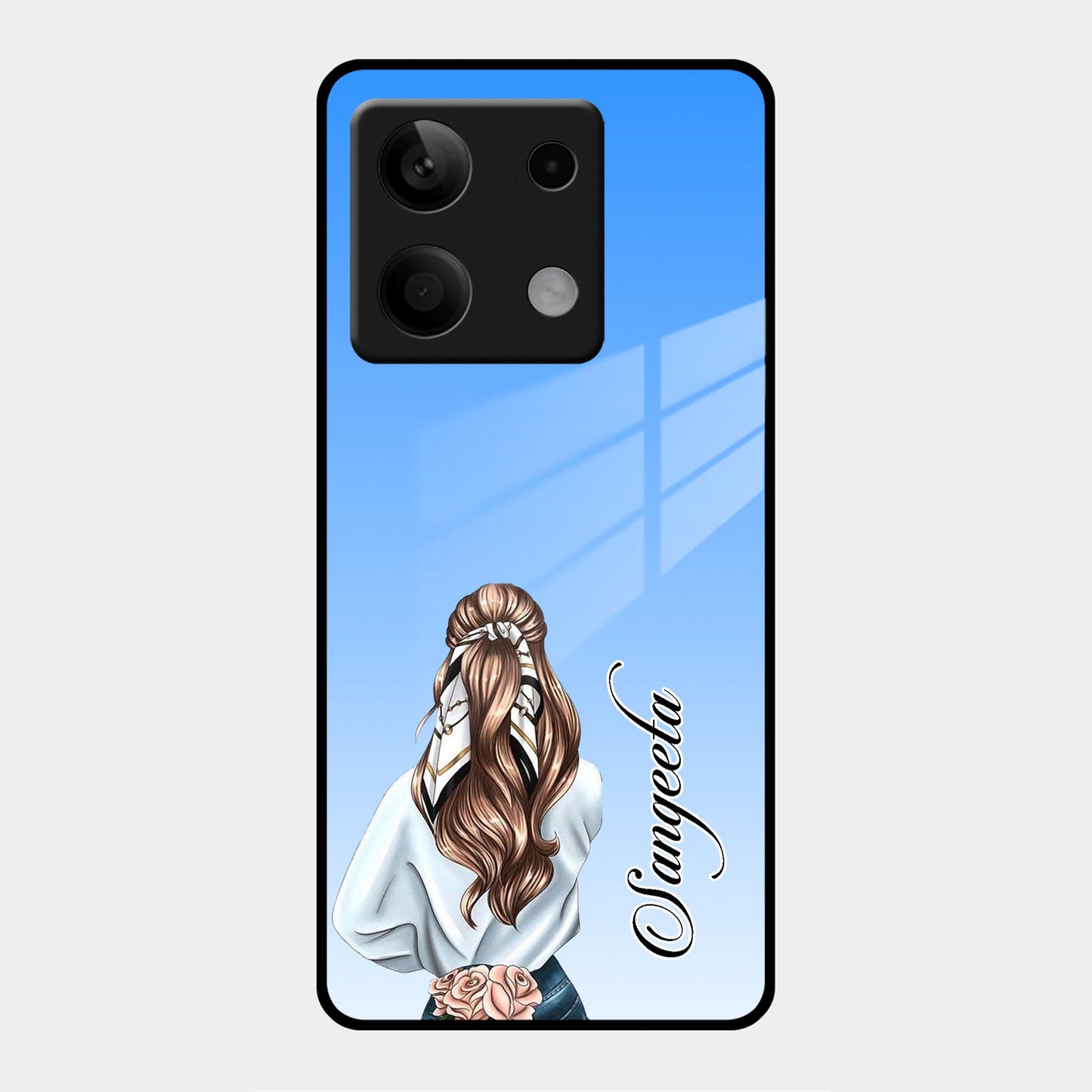 Styles Girl Customize Name Glass Case For Poco