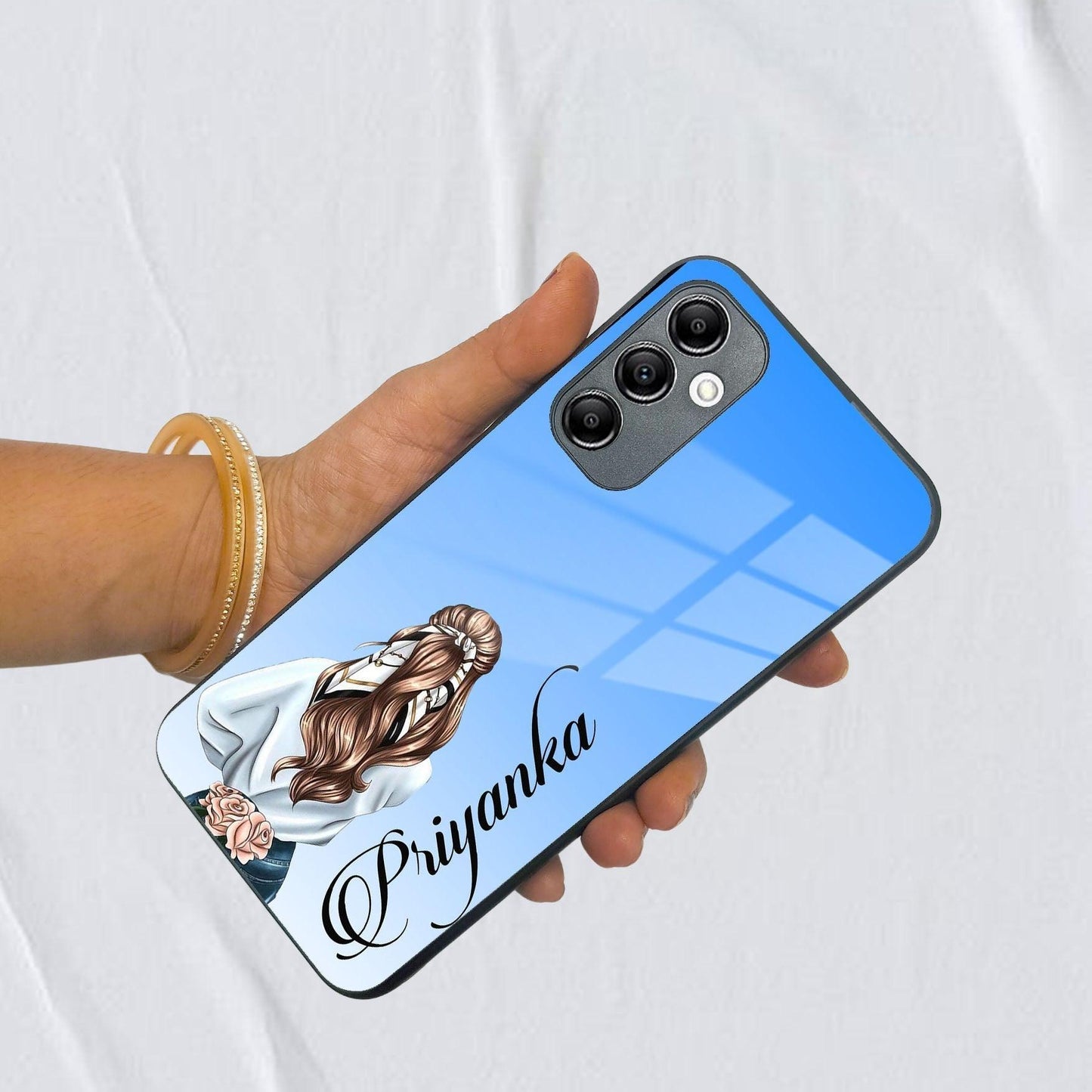 Styles Girl Customize Name Glass Case For Samsung