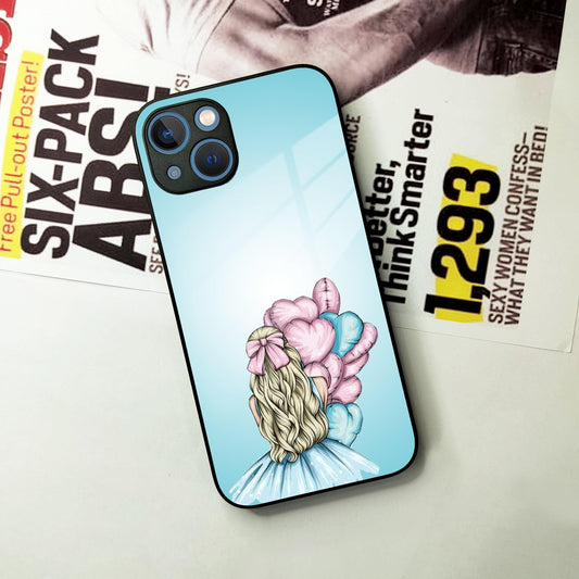 Styles Girl With Balloon Glass Case For iPhone - ShopOnCliQ