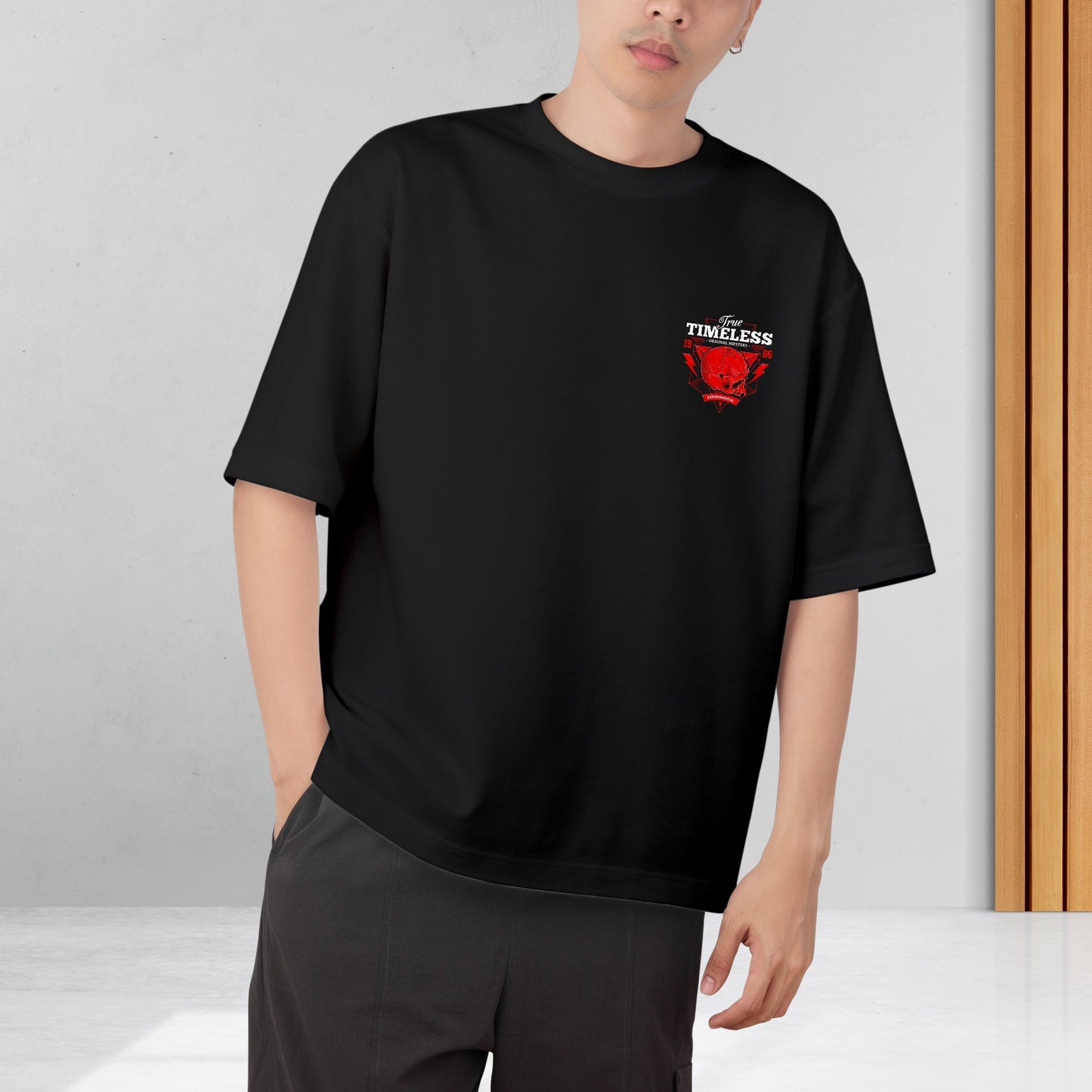 Timeless Men's Cotton Graphic Print Oversized T-Shirt - ShopOnCliQ