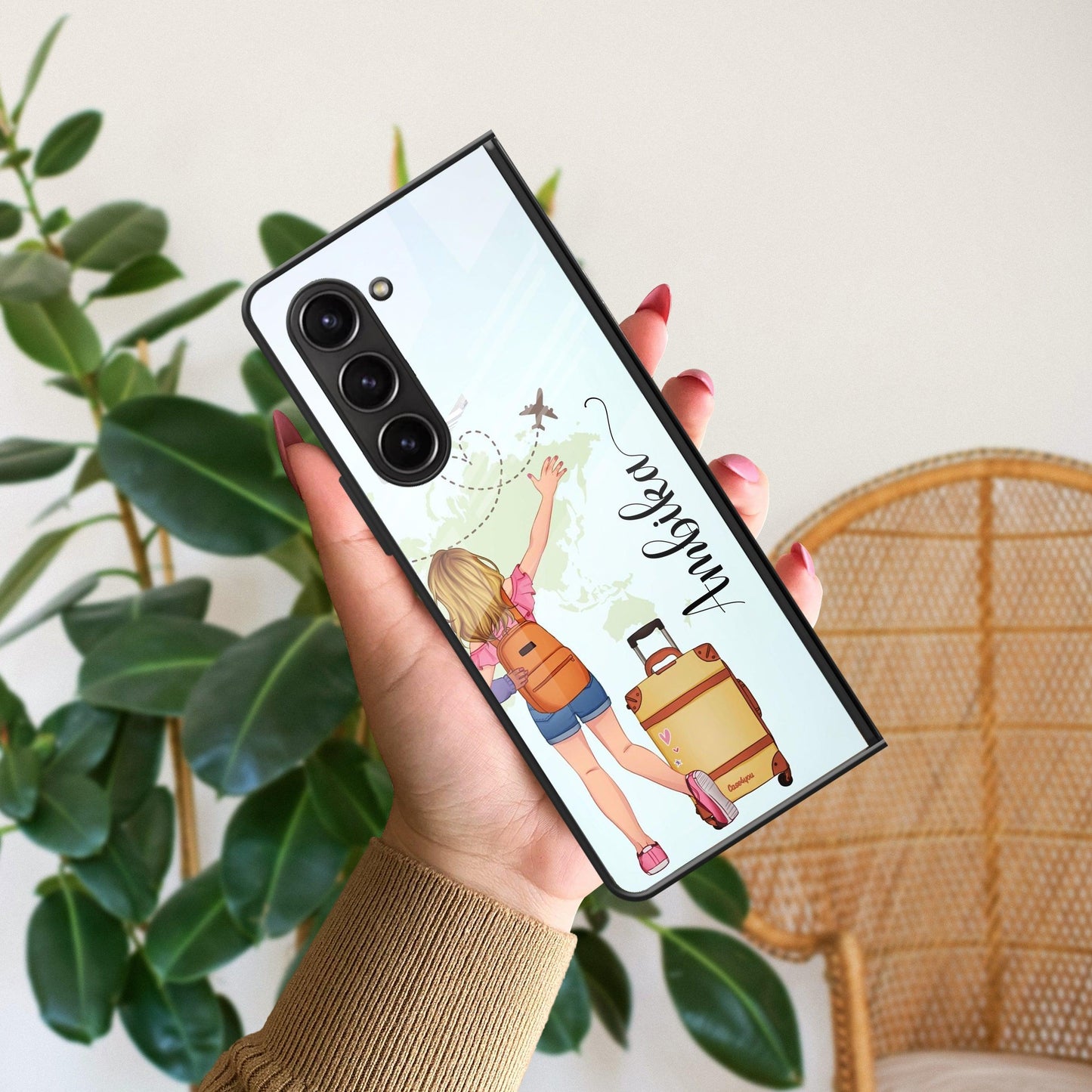 Travel Glossy Metal Case Cover For Samsung