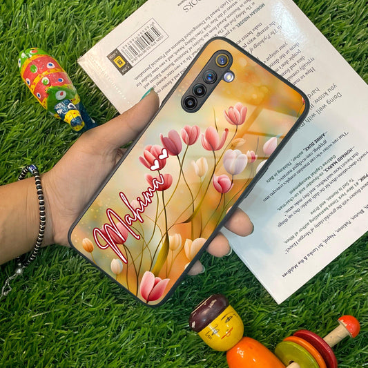 Tulip Floral Glass Case Cover For Realme/Narzo
